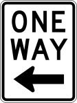 One-Way traffic sign