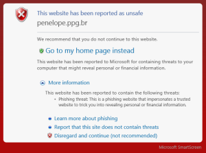 SmartScreen Warning Phishing Attack