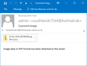 Email with Locky Attachment